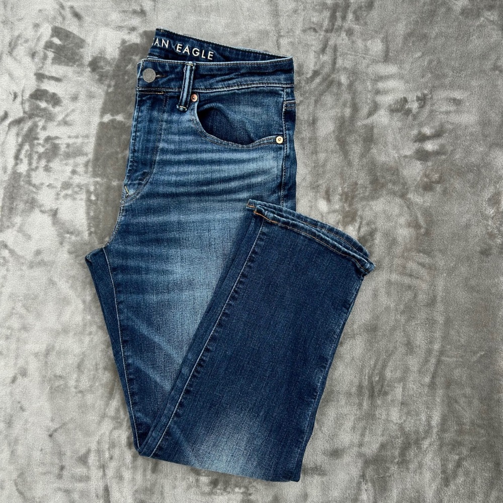 American Eagle Athletic Straight AirFlex+ Temp Tech Dark Wash Jeans 31x30‎ 0206